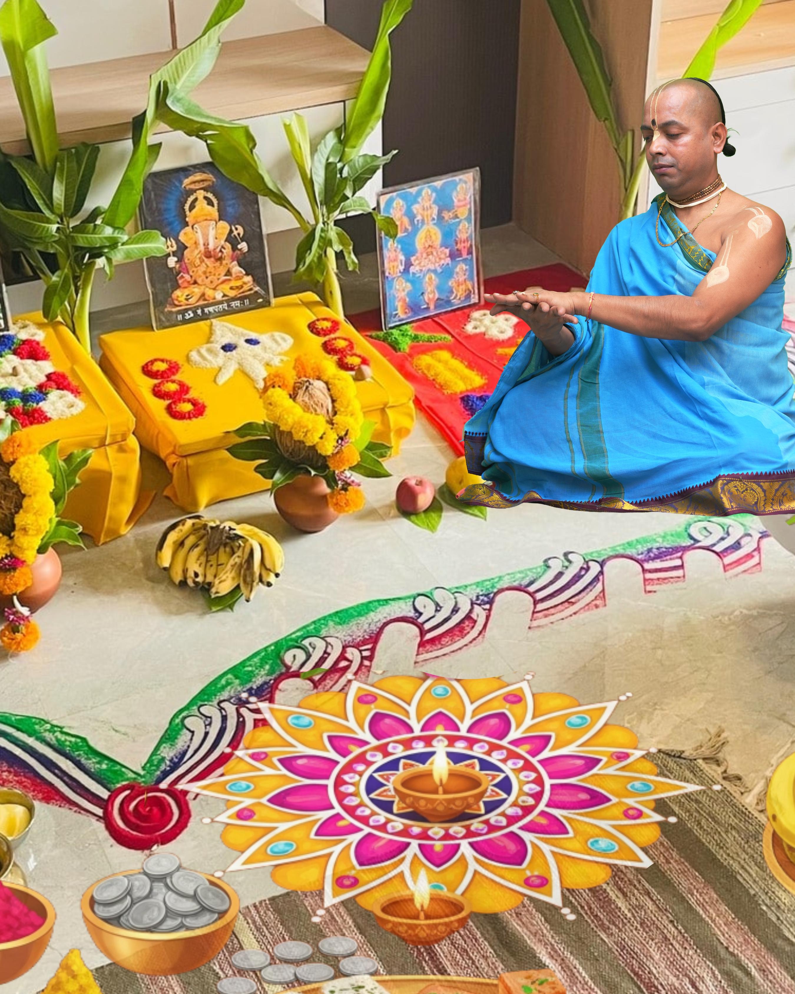 Dr. Jagannath Acharya performing debt relief puja